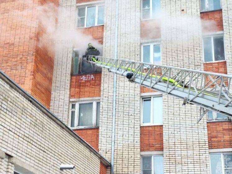 В тульском Мяснове пожарные потушили огонь в многоэтажке