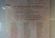В конце ноября в ЗабГУ разгорелся скандал, связанный с идей демонтировать мемориальные доски с именами погибших в Великой Отечественной войне студентов и преподавателей