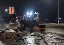 Необычную снегоуборочную технику заметили на дорогах Гурьевска
