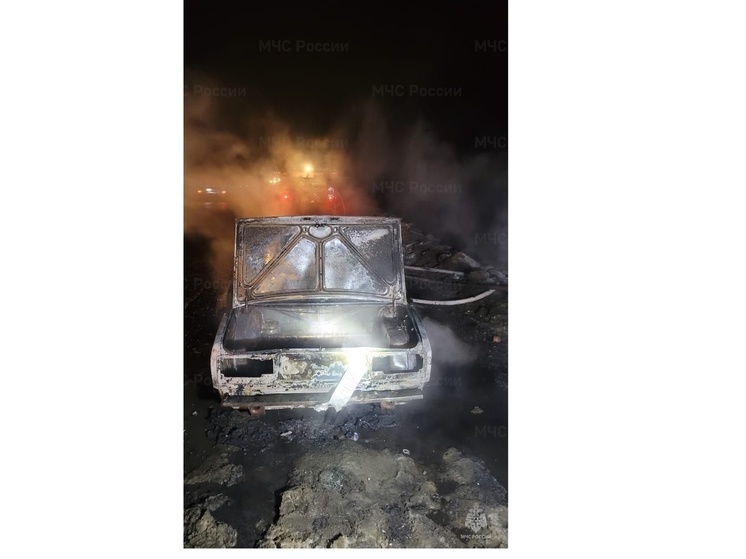 На М-7 под Владимиром сгорел автомобиль