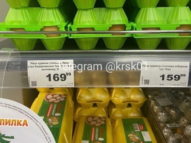 Десяток яиц за 170 рублей увидели красноярцы в магазинах города