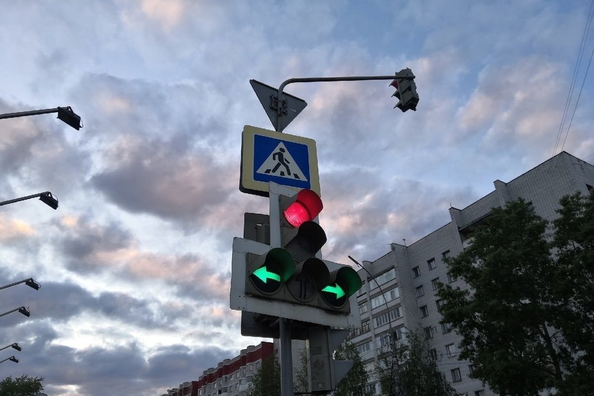 Светофор на перекрестке улиц Герцена и Пушкинской в Вологде заработает сегодня ночью