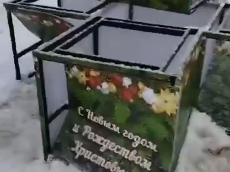 Неизвестные вандалы разгромили конструкции для новогодних елок в Калининграде