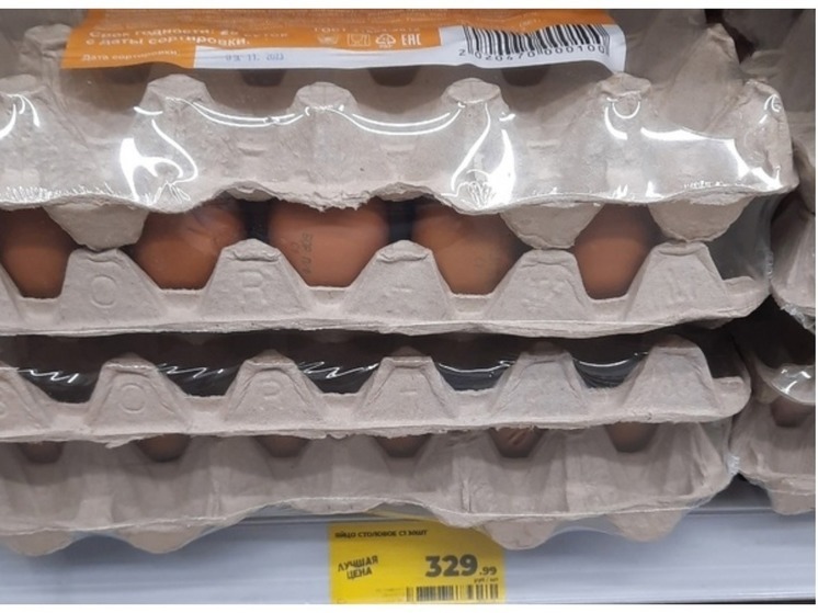 Стоимость десятка яиц в Омске превысила 100 рублей