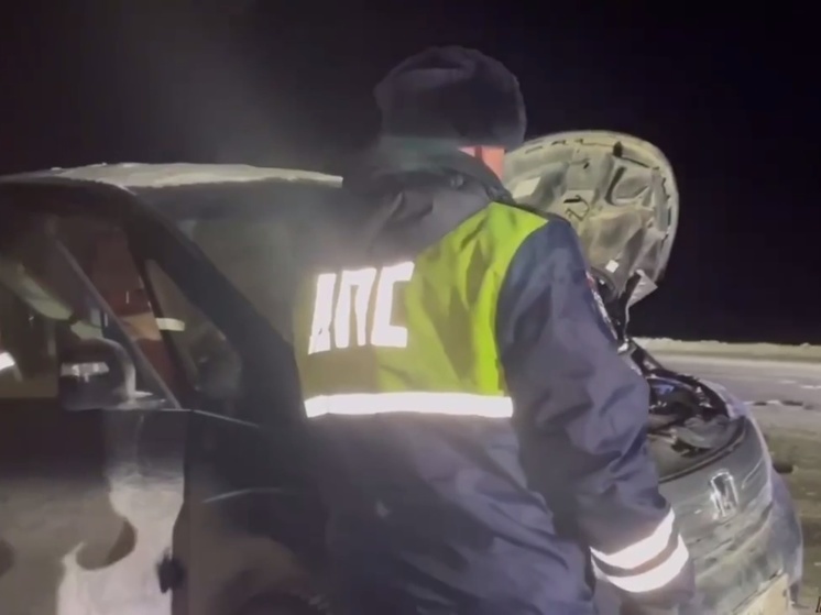 Автоинспекторы спасли на трассе в Красноярском крае 5 замерзавших людей