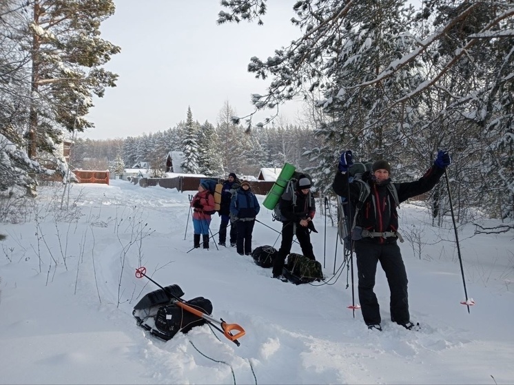 Туристы из Красноярска пошли в поход в 40-градусный мороз