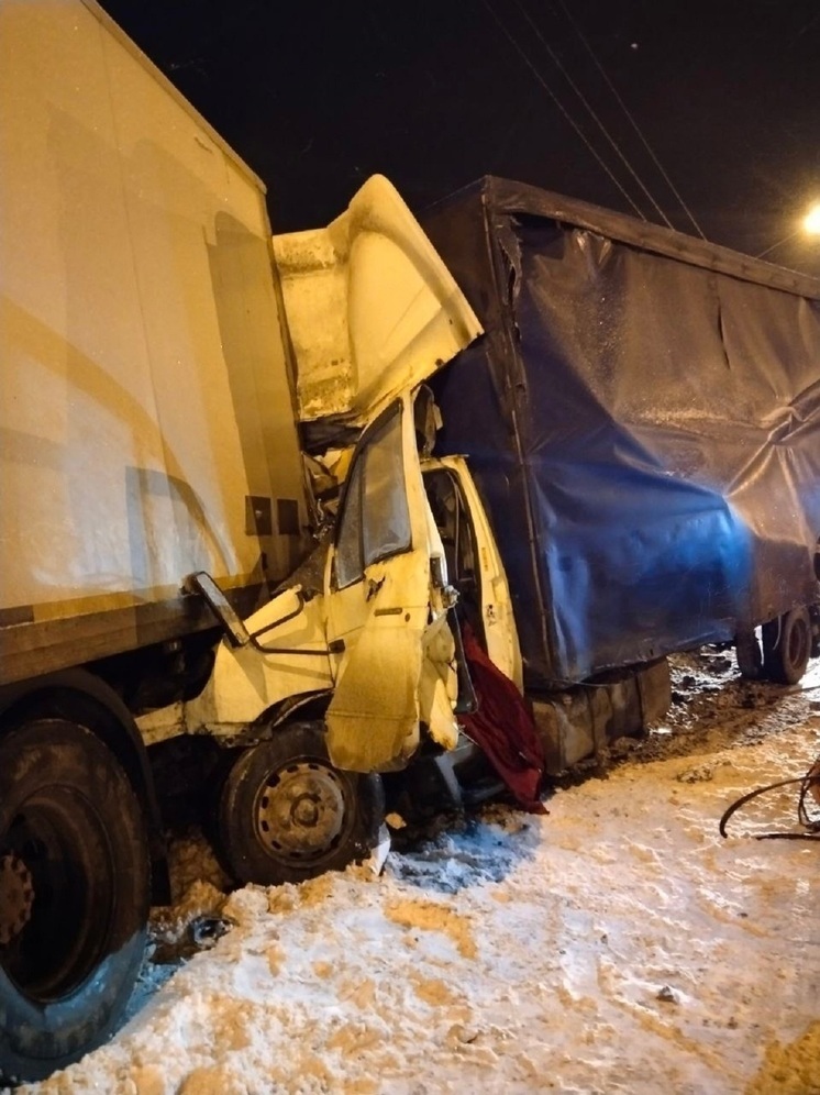 На М-10 в Тверской области водитель «Газели» врезался на обочине в фуру и погиб