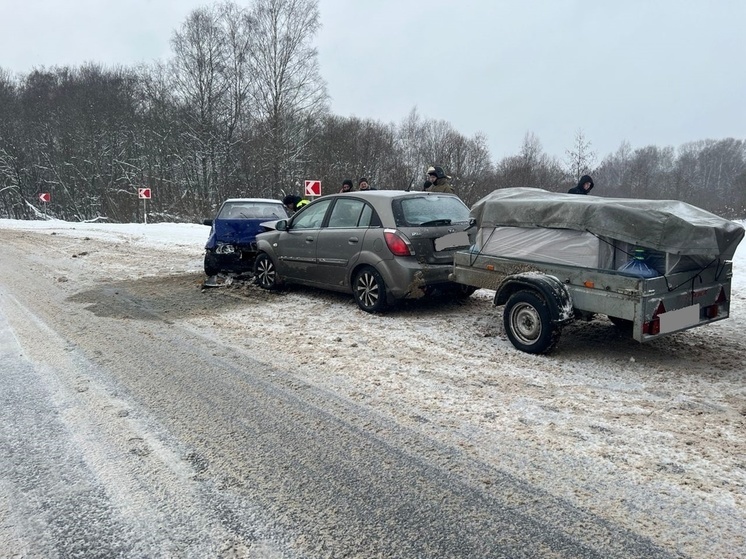 На трассе в Тверской области "ВАЗ" вылетел на встречку: водителю понадобилась помощь медиков