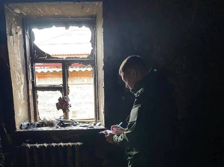 В Ленинградском районе во время пожара в частном доме погибли 2 человека
