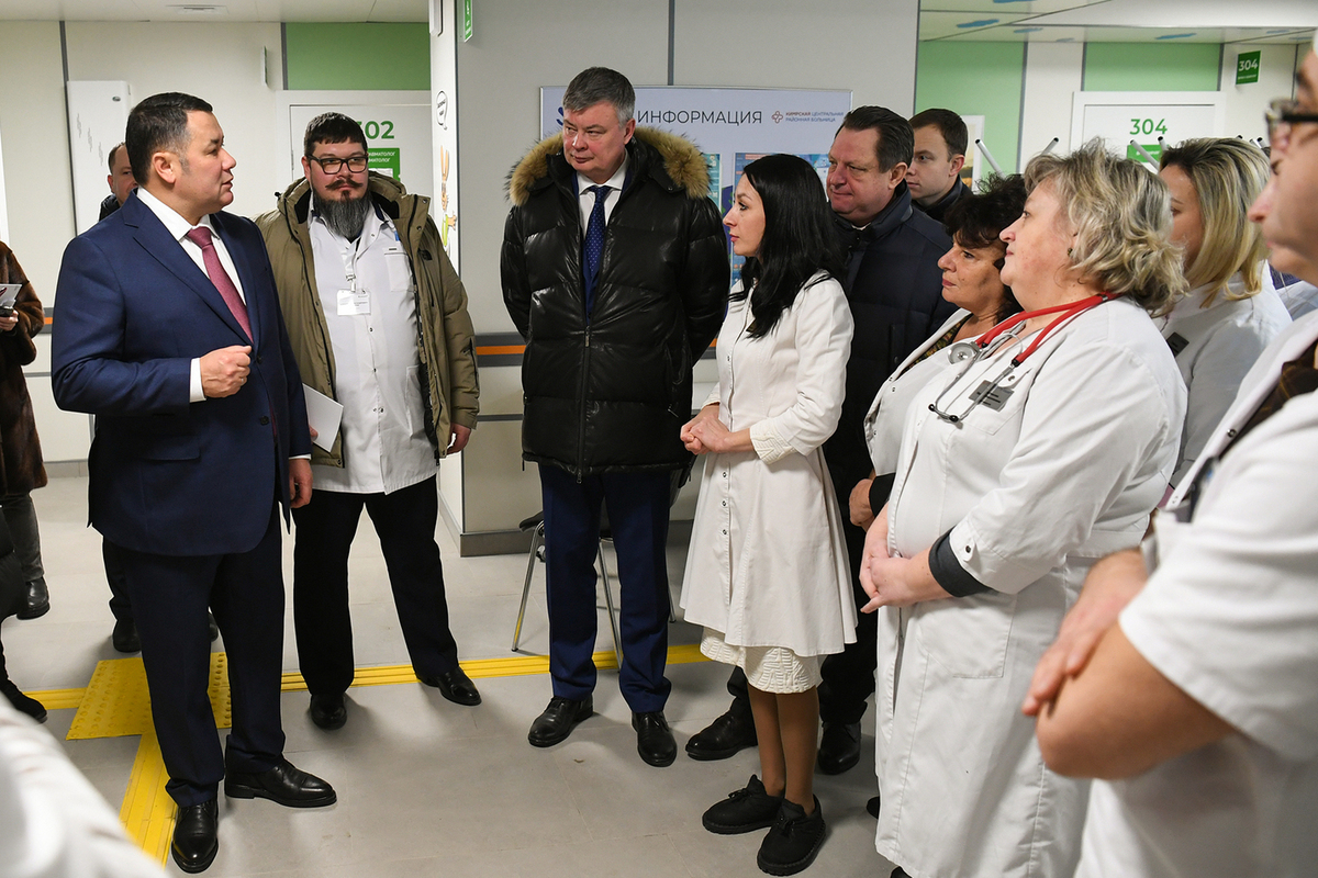 Игорь Руденя проверил готовность к открытию поликлиник в Кимрах