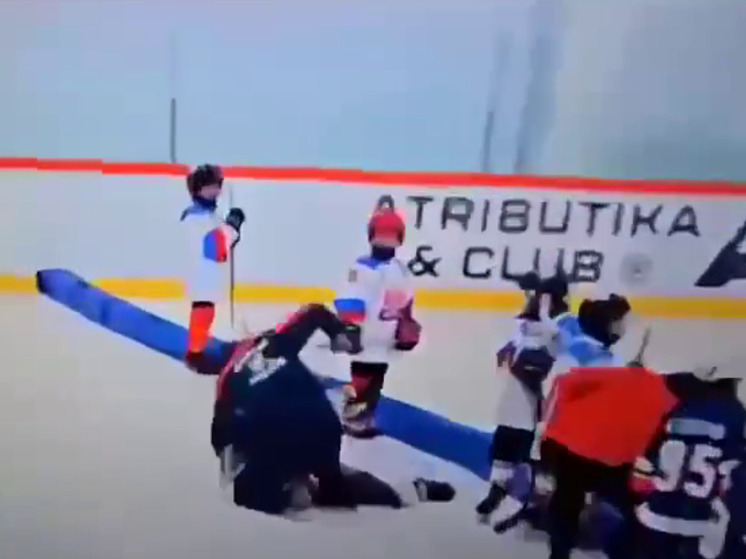 Тренеры детских хоккейных команд устроили драку во время матча