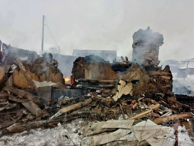Во время пожара под Саратовом проснувшаяся девочка выпрыгнула в окно