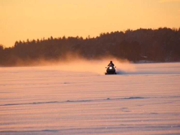 Житель Карелии на снегоходе выехал под поезд