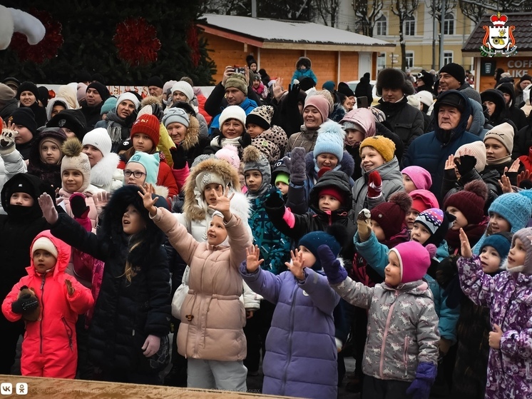 В Смоленске прошло открытие катка и главной новогодней елки