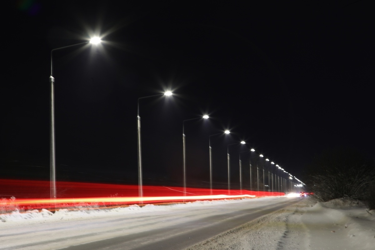 Введена в эксплуатацию новая система наружного освещения на улице Окружной в Северодвинске