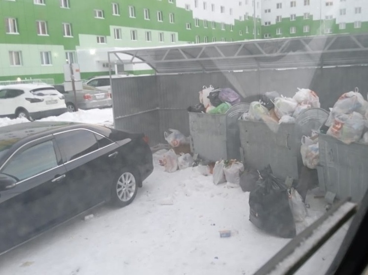 В Надыме припаркованные у баков авто помешали коммунальщикам вывезти мусор