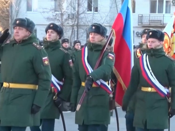 Новобранцы школы техников Ракетных войск стратегического назначения приняли присягу в Астраханской области