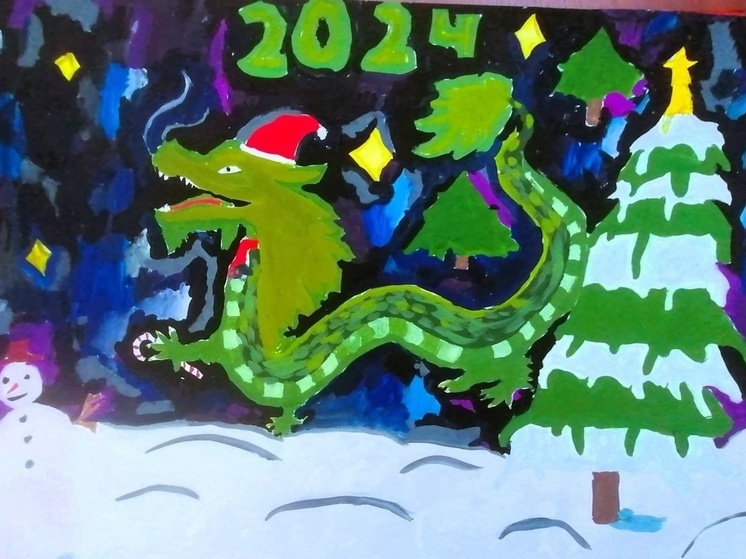 Школу в Протвино украсили символом года