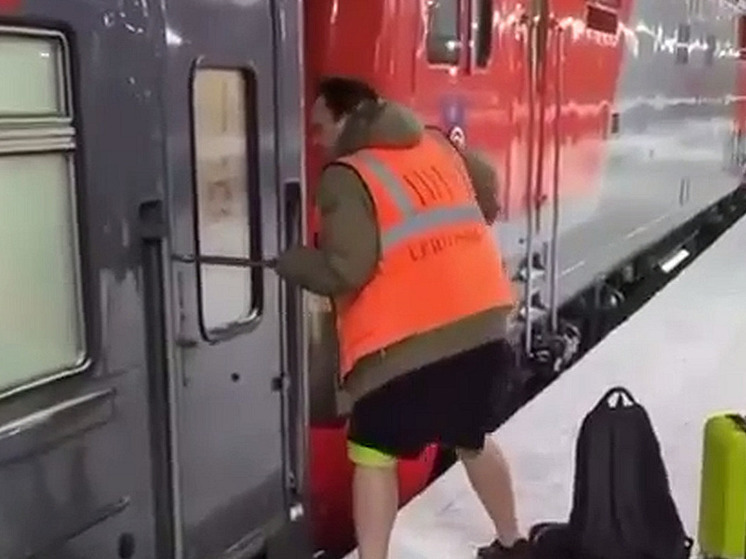 Дверь поезда Москва-Нижний Новгород пришлось вскрывать с ломом в руках