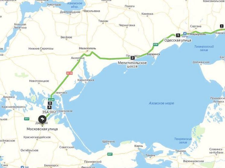 Сухопутный маршрут в Крым, проходящий через новые регионы вдоль Азовского побережья, полностью отремонтирован.