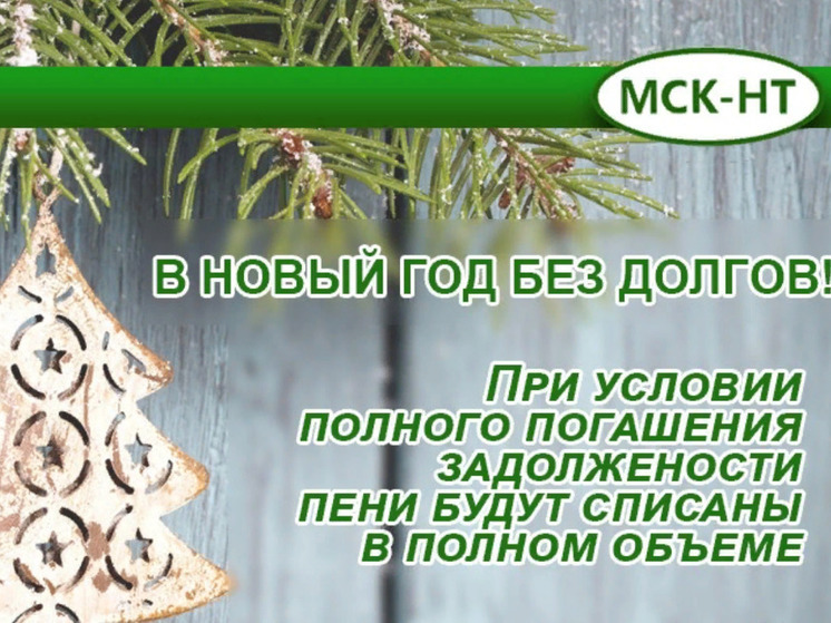 МСК-НТ поможет тулякам списать пени за долги до 31 декабря