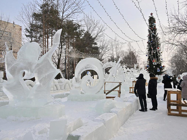 В Хабаровске подвели итоги конкурса ледовых скульптур «Амурский хрусталь»