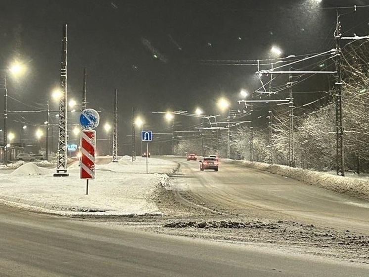 Новые фонари заработали на двух участках трассы Кола в Карелии