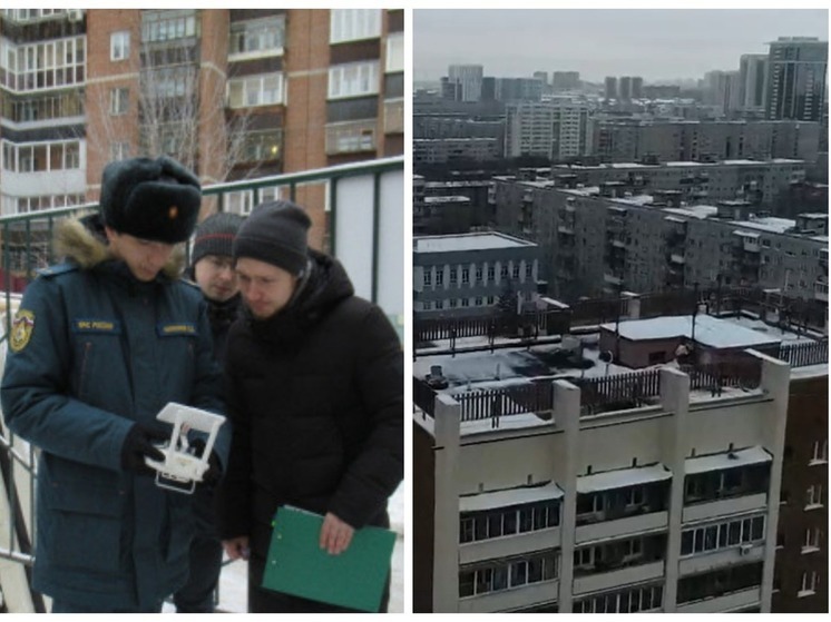 В Новосибирске БПЛА проверяют качество уборки снега с крыш