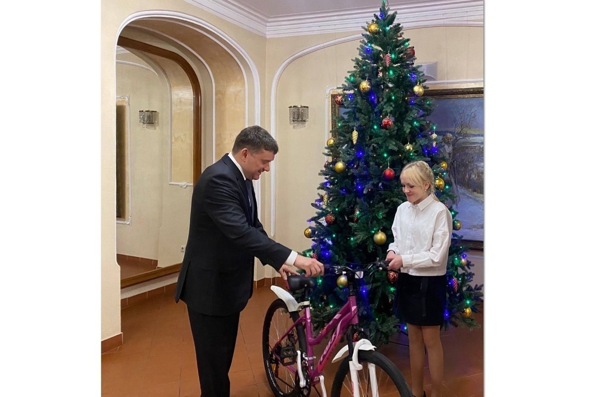 Велосипед от сенатора: еще два юных костромича получили подарки с ёлки желаний