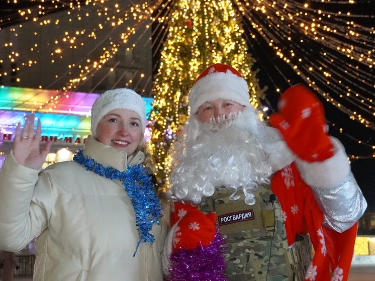 Дед Мороз в Нарьян-Маре экипировался бронежилетом