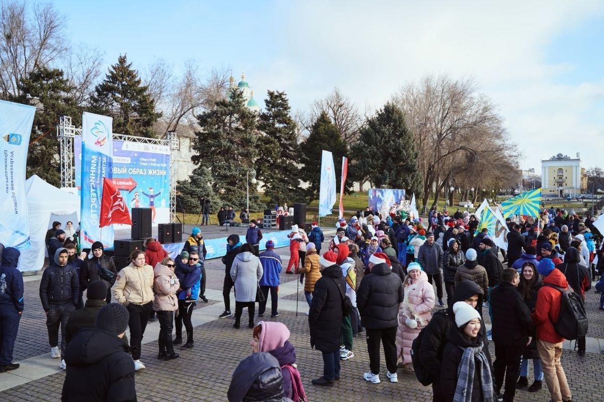 В Астрахани 1 января провели традиционную массовую пробежку