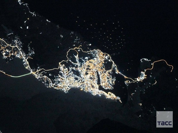 Уникальный снимок новогоднего Владивостока с высоты космоса появился в сети