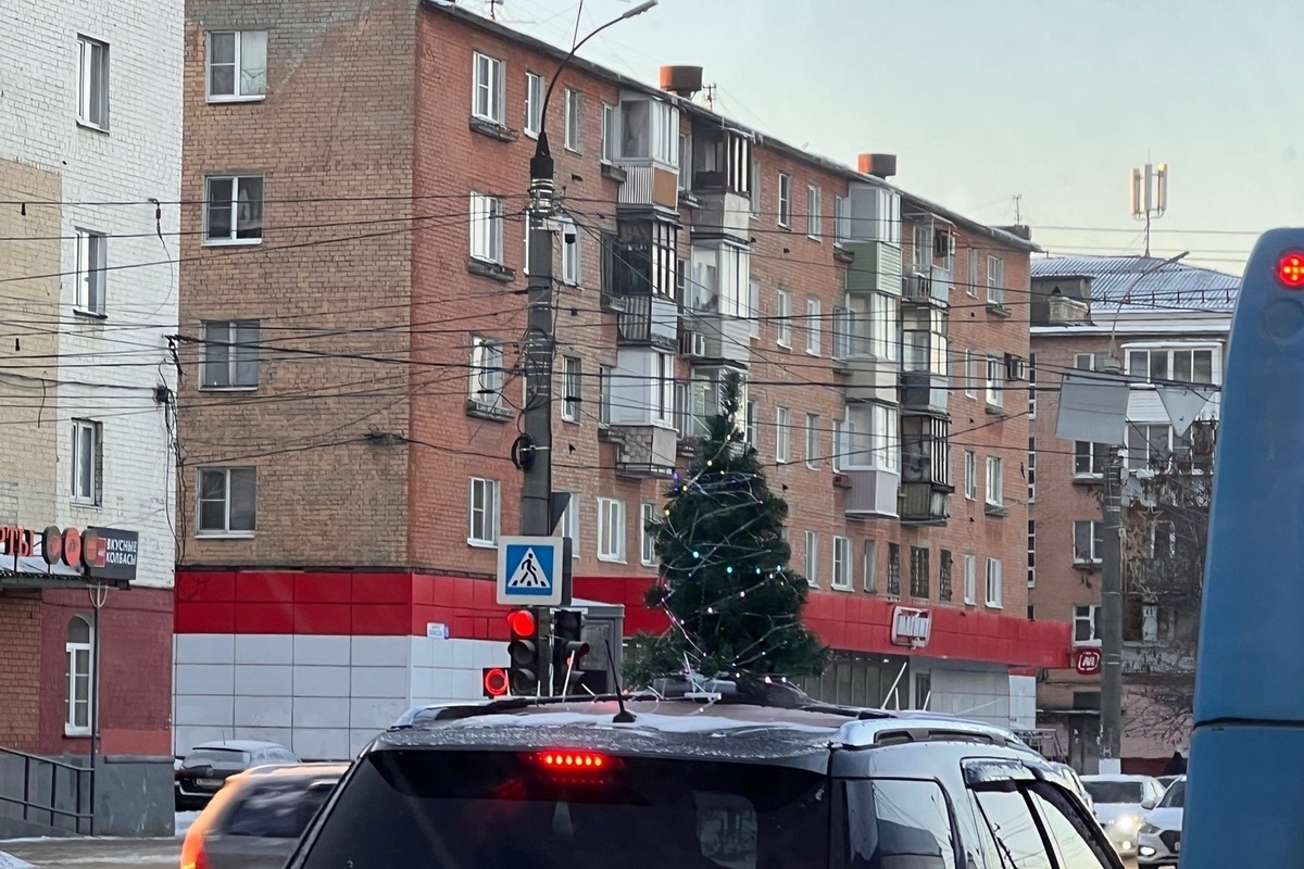 Тверской водитель установил на автомобиль светящуюся ёлку