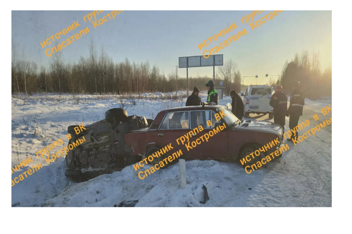 Костромские ДТП: в Макарьевском районе столкнулись два легковых автомобиля