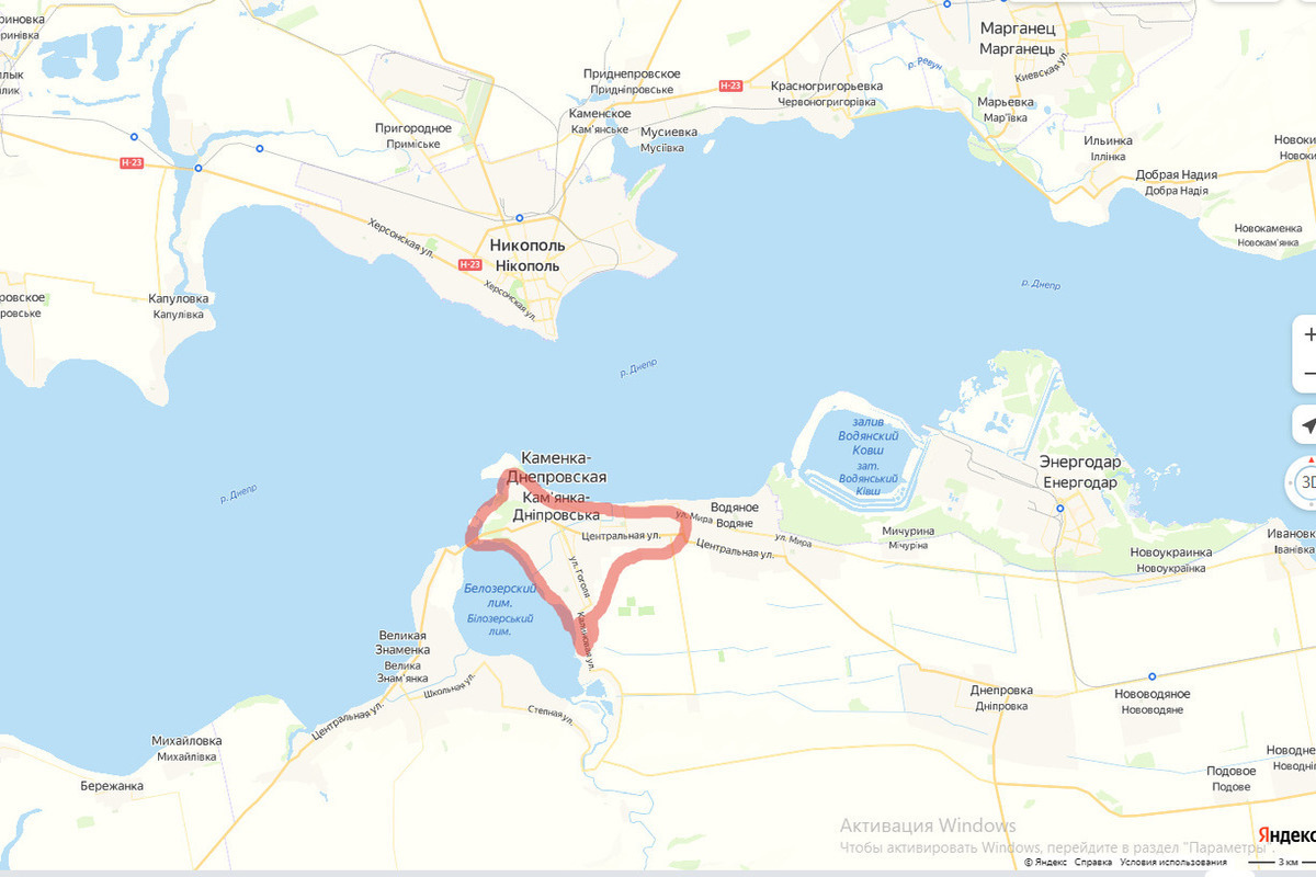 6 артиллерийских снарядов прилетело в Каменку-Днепровскую Запорожской области