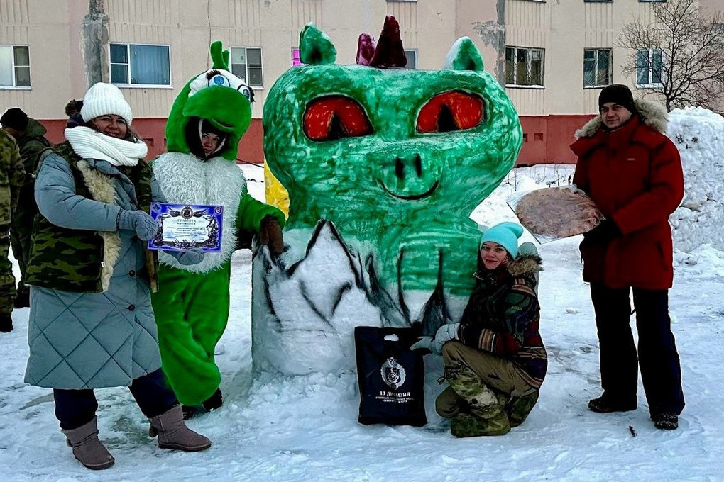 Конкурс снежных фигур «Зимняя фантазия» состоялся в Заозерске