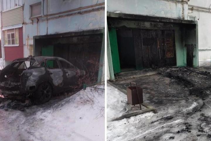 Ночью в Скопине Рязанской области сгорел легковой автомобиль