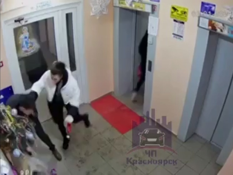Елку попытались украсть в красноярском микрорайоне Солнечный