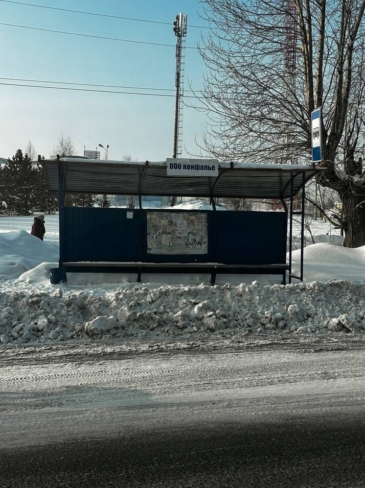 Соц сети: люди вынуждены ждать автобус на проезжей части в Кузбассе