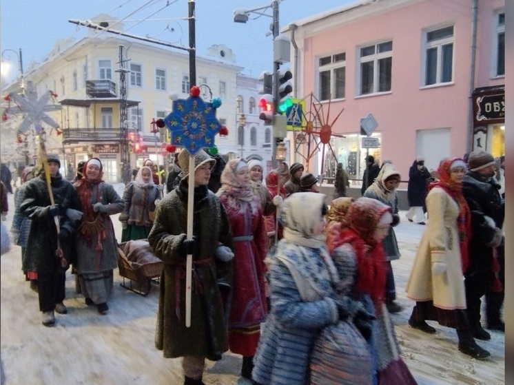 В Рыбинске после потепления прошло рождественское шествие