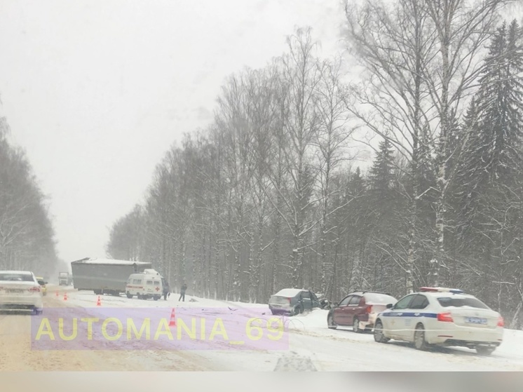 В Тверской области «КамАЗ» протаранил легковушку