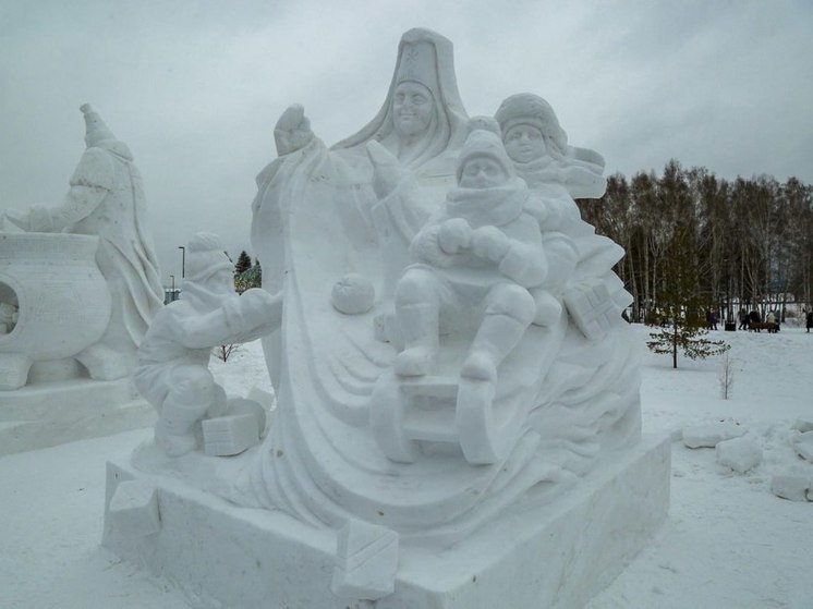 Луганчане заняли призовое место в конкурсе снежных скульптур