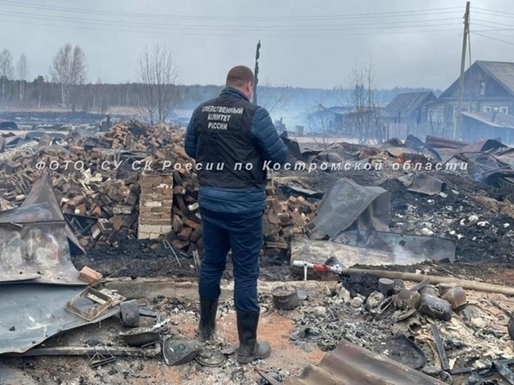 Костромские пожары: в селе Лажборовица Вохомского района сгорел магазин