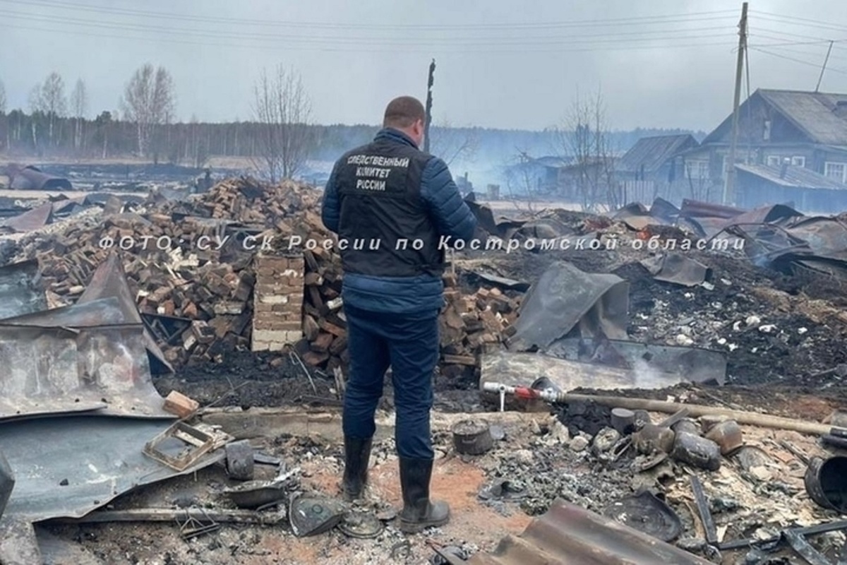Костромские пожары: в селе Лажборовица Вохомского района сгорел магазин
