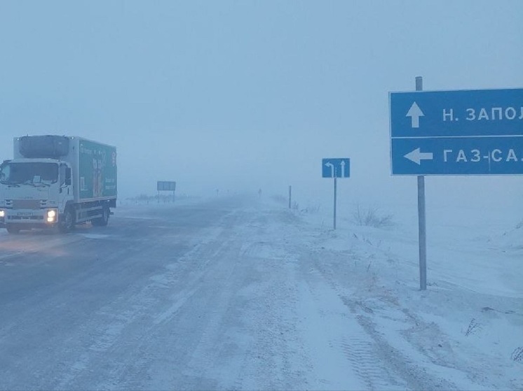Из-за метели ограничили движение по трассе между Тазовским и Пуровским районами