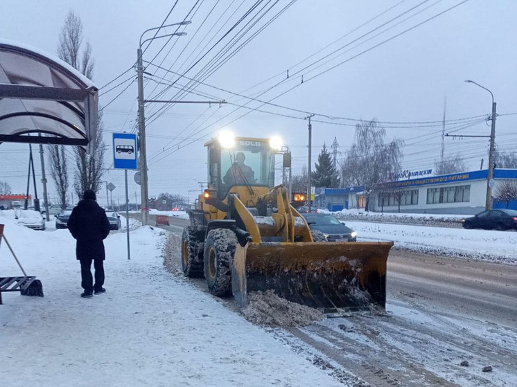 11 января на борьбу со снегом в Курске вышли 60 единиц спецтехники