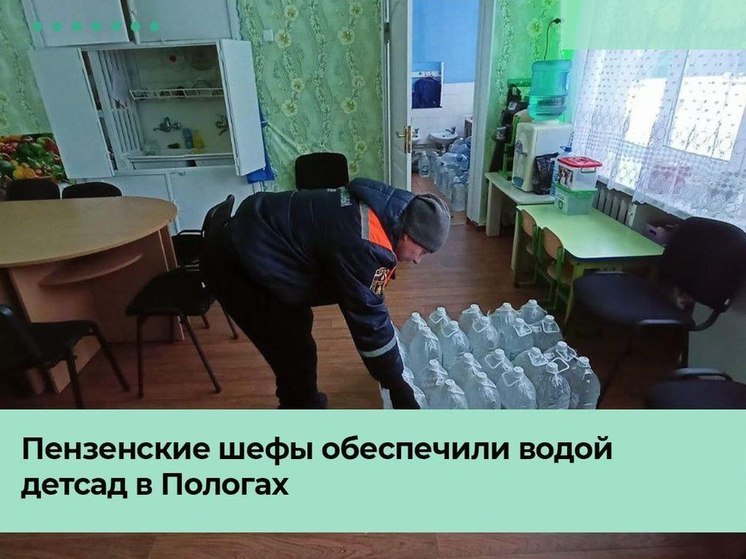 Шефы из Пензы доставили питьевую воду в пологовский детсад