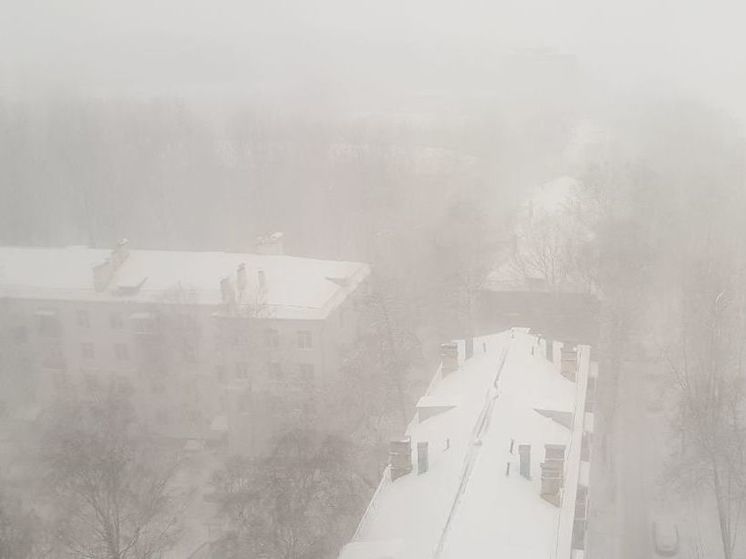 В подмосковном Красногорске бушует настоящая метель