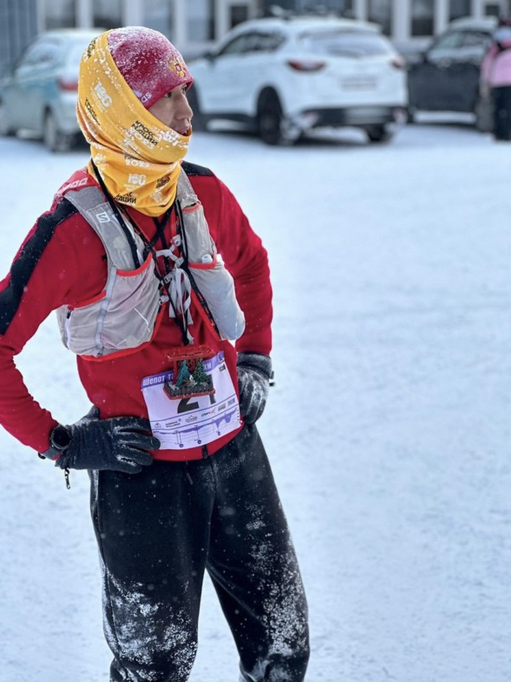 Житель Тувы занял 2 место в забеге по зимнему лесу