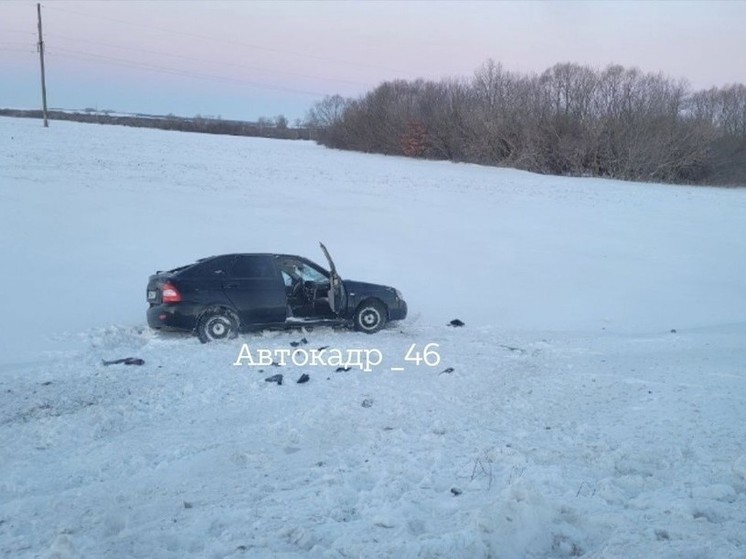 В Курской области в перевернувшемся автомобиле никто из 4 человек не пострадал